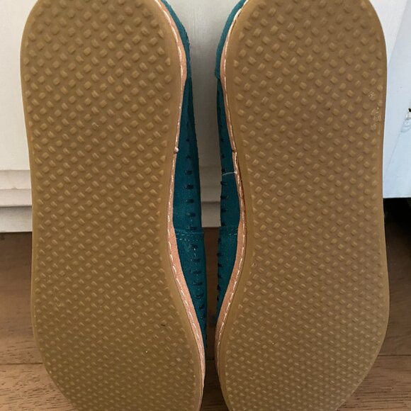 100% AUTHENTIC TOMS CLASSIC ALPARGATA WOMEN SUEDE SHOES, BRAND NEW Size 7.5 TEAL - Picture 5 of 6